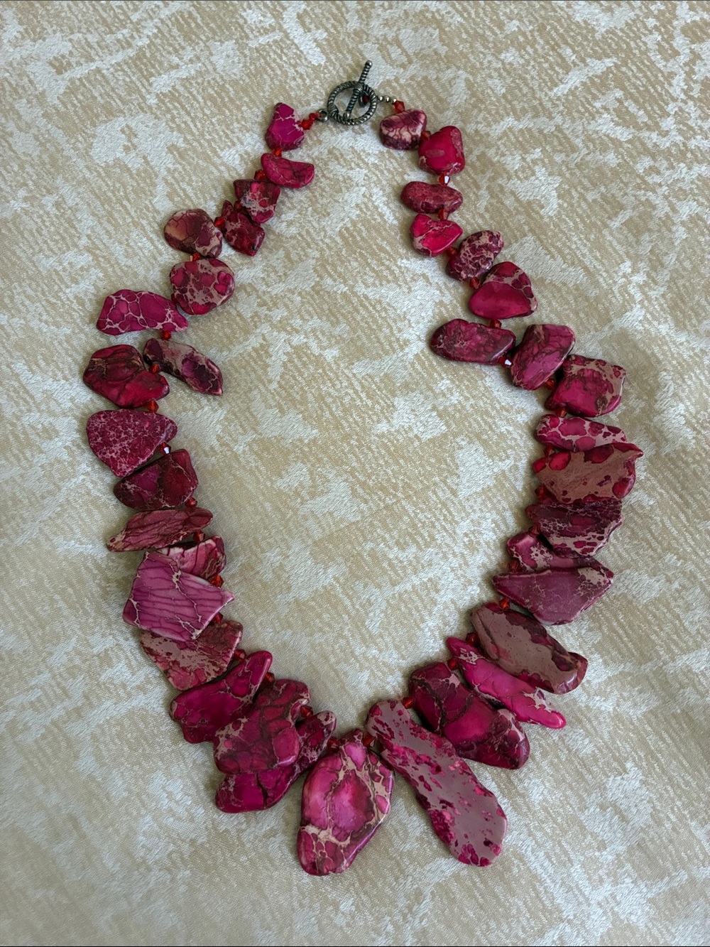 Imperial Jasper sea Sediment necklace  gemstone nuggets